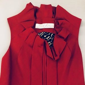 Lela Rose Silk Red dress